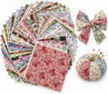 50 Pcs Vintage Fabric Squares Charm Pack Fabric Quilting Squares