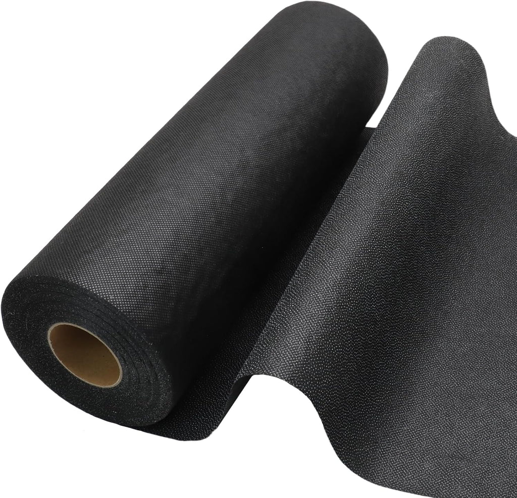 Qjaiune Medium Weight Fusible Interfacing, 11.8 Inch x 30 Yards, Black