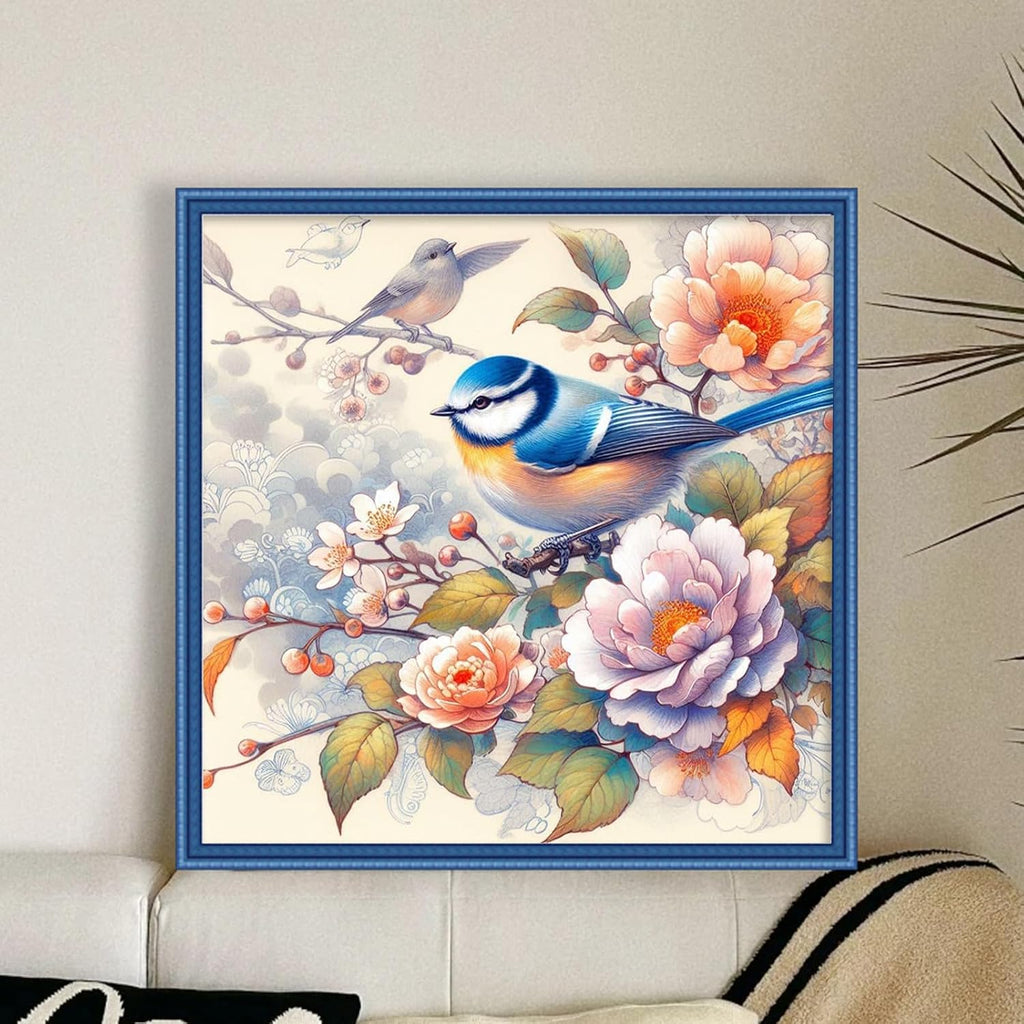 C'eitura Birds & Flowers 11CT Stamped Cross Stitch Kit - 15.75x15.75