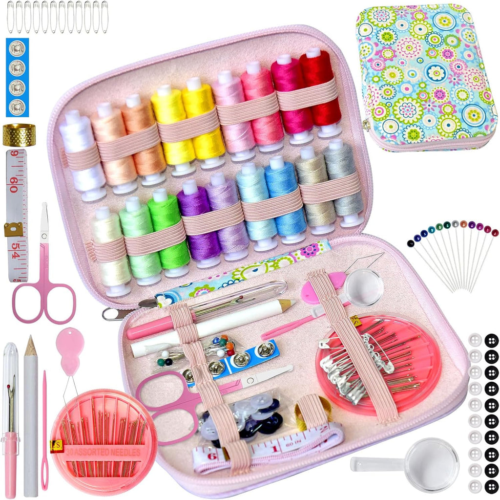 Sewing Kit with Case Portable Sewing Supplies for Home Traveler