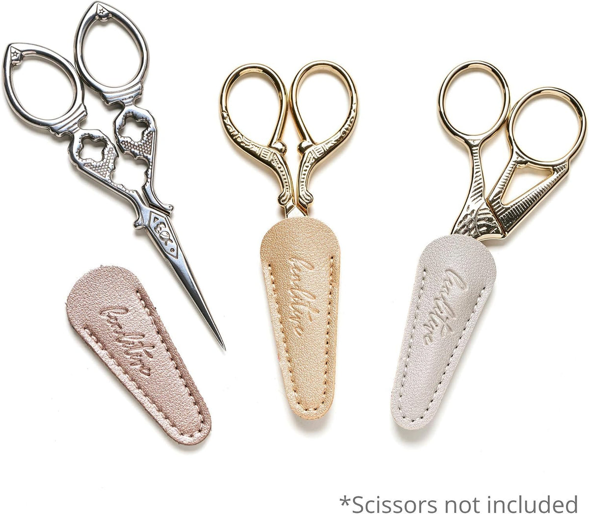 Beaditive Embroidery Scissors Sheath (3-Piece Set) Metal | Gold