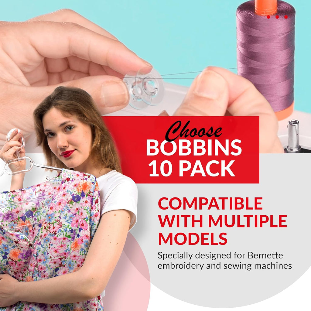 Bernette Bobbins [10 Pack] – Compatible with Bernette Sewing &