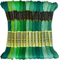 Blue Green Gradient Color Embroidery Floss - Cross Stitch Threads
