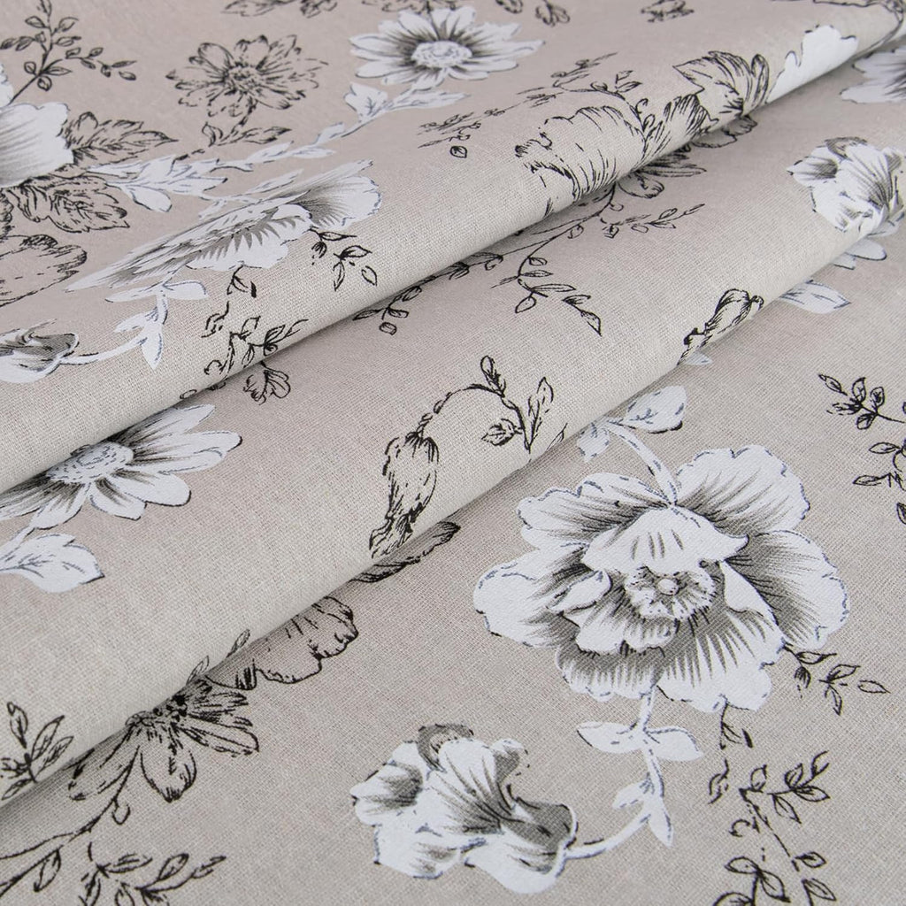 Linen Floral Upholstery Fabric by The Yard,10 Yard 62 Inch Width