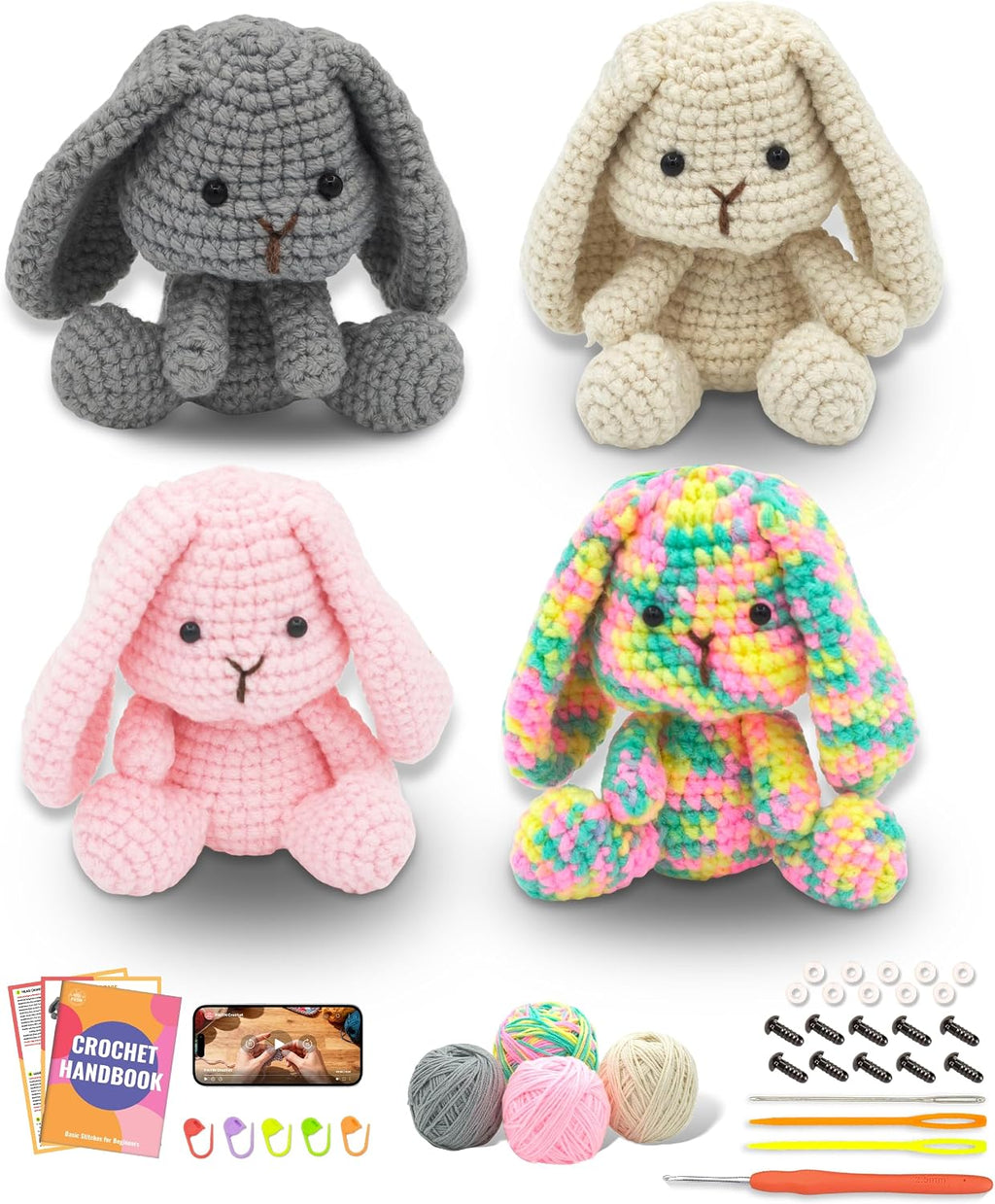 PAITIN Crochet Kit for Adults Beginners – DIY Amigurumi Craft Set with