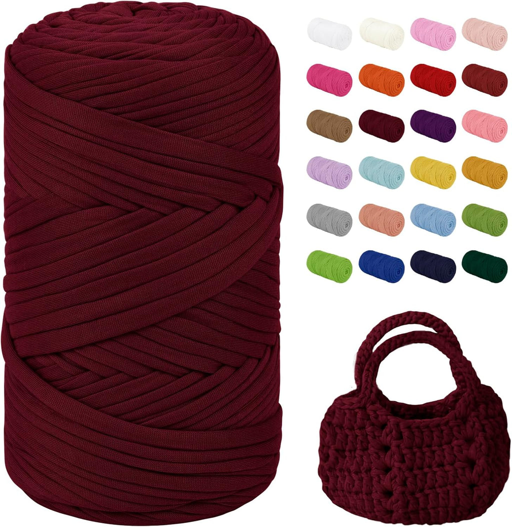 JeogYong T-Shirt Yarn, 400g/164 Yards Polyester Crochet T Shirt Yarn