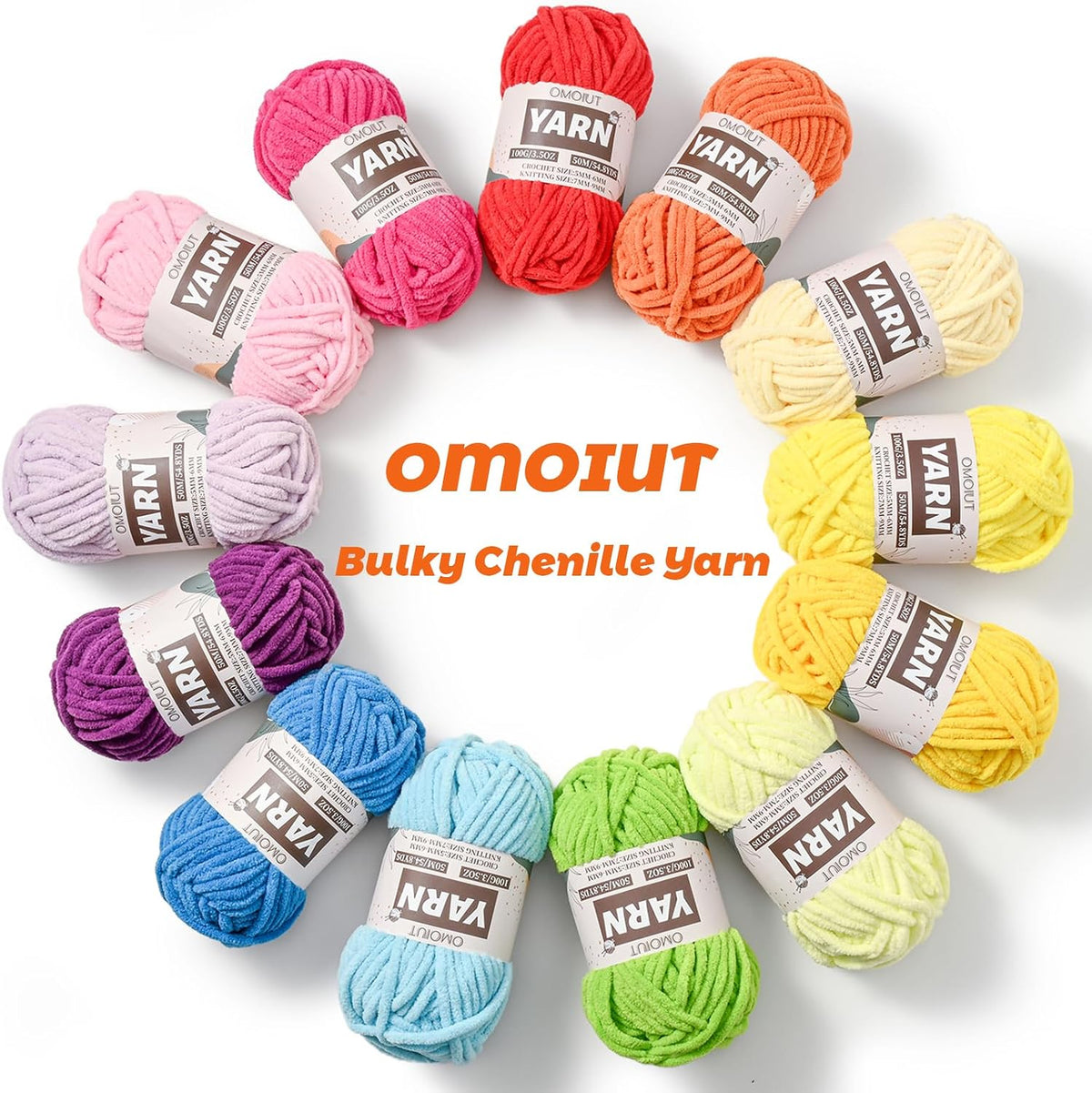 3 Pack Burgundy Fluffy Chunky Chenille Crochet Yarn, Baby Yarn for