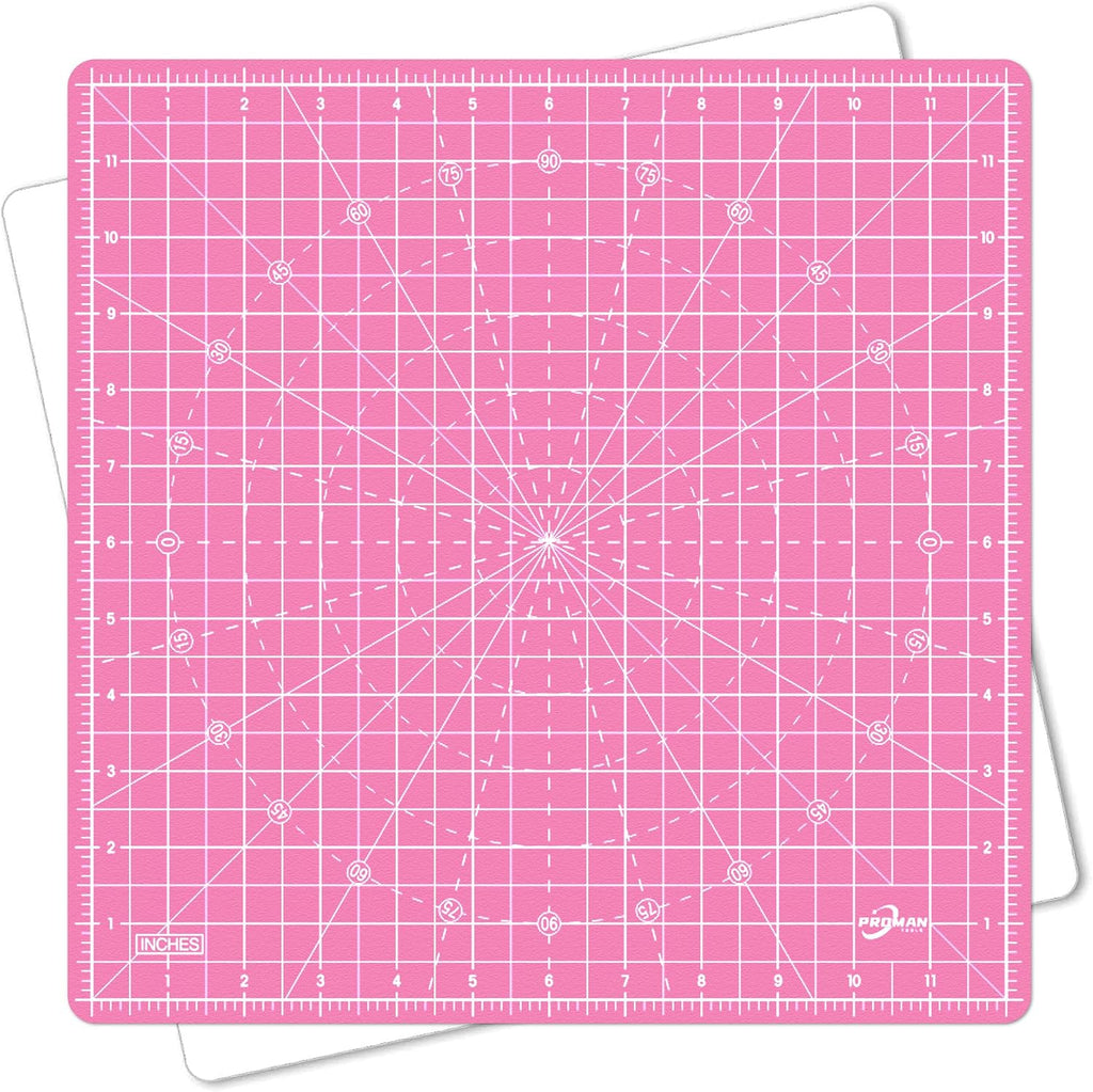 12"x12" Rotating Self Healing Cutting Mat, Fabric Cutting Mat with
