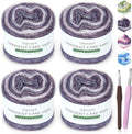 Katech Gradient Cake Yarn for Crocheting Knitting-4 Pack of 100g/3.52