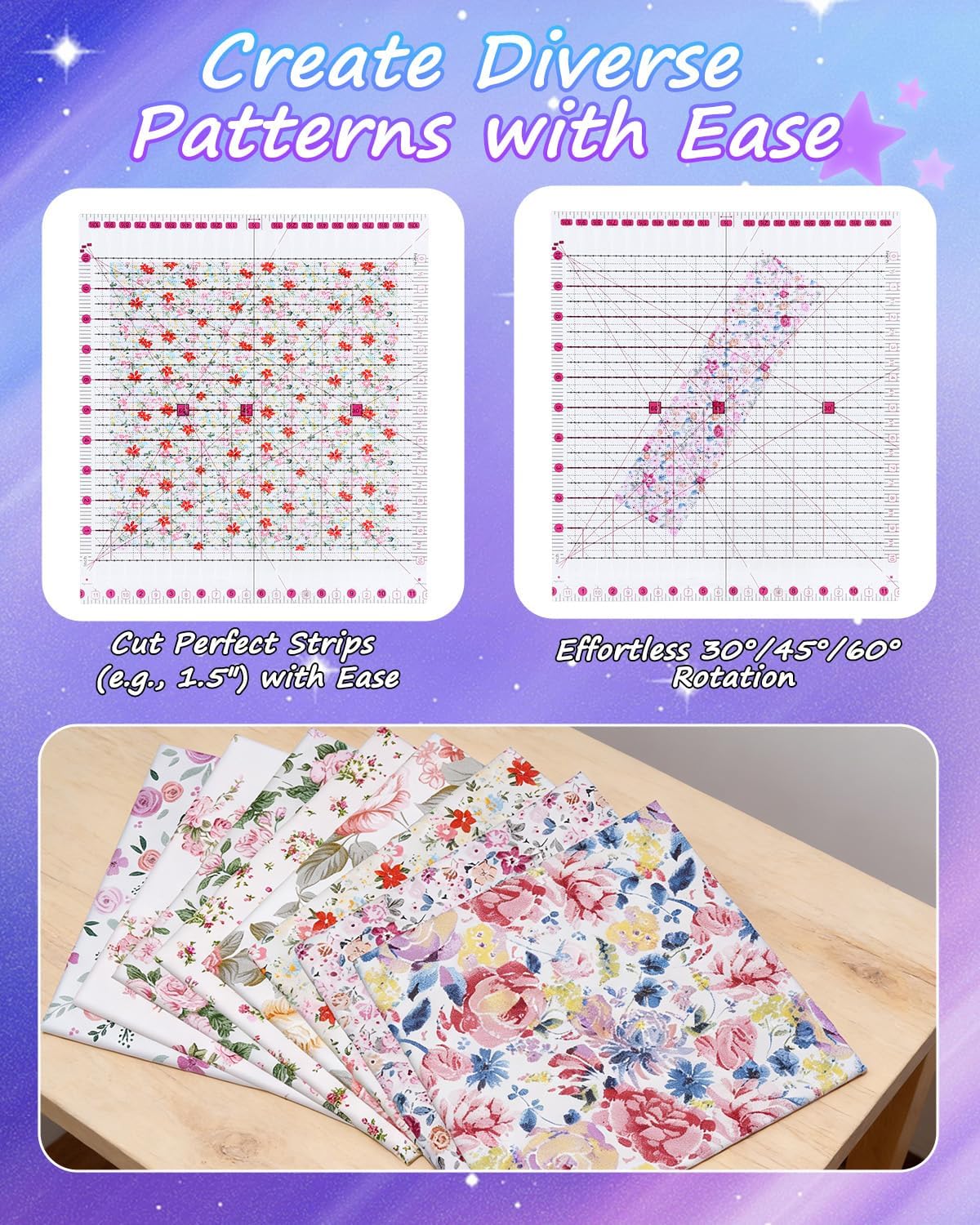 eZAKKA 20+1 Pack 10x10 Inch Cotton Fat Quarters Fabric Bundles & Quilt