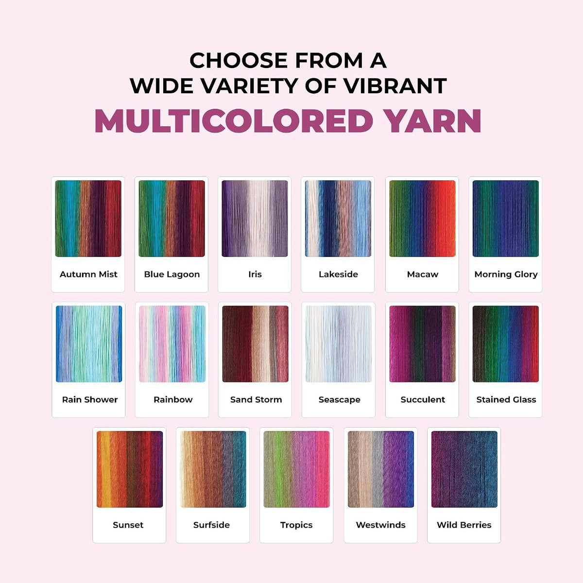 Mary Maxim Prism Yarn, Acrylic Multicolor DK Yarn, 290 Yards