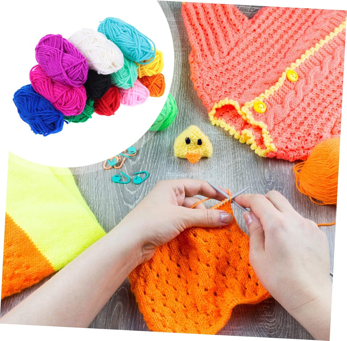 Xmas Acrylic Crochet Yarn Pack 12 Rolls 10g Knitting Yarn for