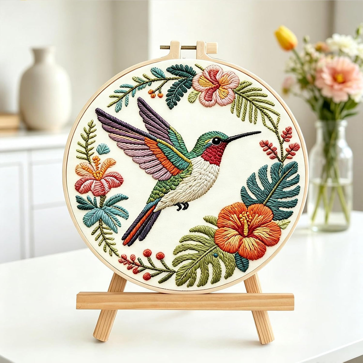 LACHLAND Embroidery Kit for Experienced Stitchers Hummingbird DIY
