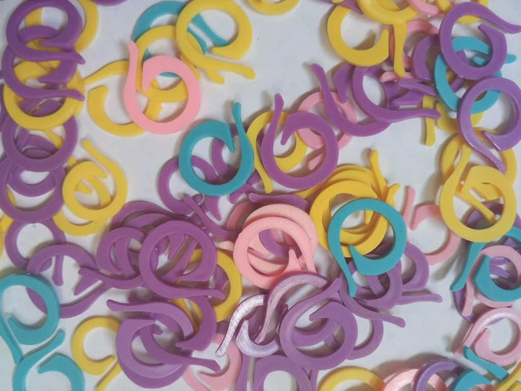 100pcs Mix Color Plastic Knitting Tools Craft Crochet Locking Stitch