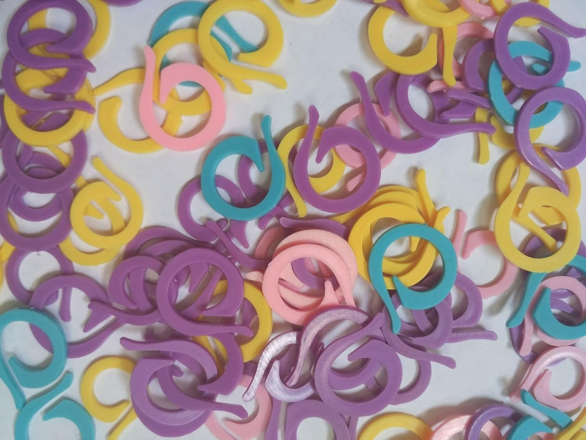100pcs Mix Color Plastic Knitting Tools Craft Crochet Locking Stitch