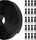10 Yards Bulk Zippers, #5 Black Nylon Coil Zippers by The Yard