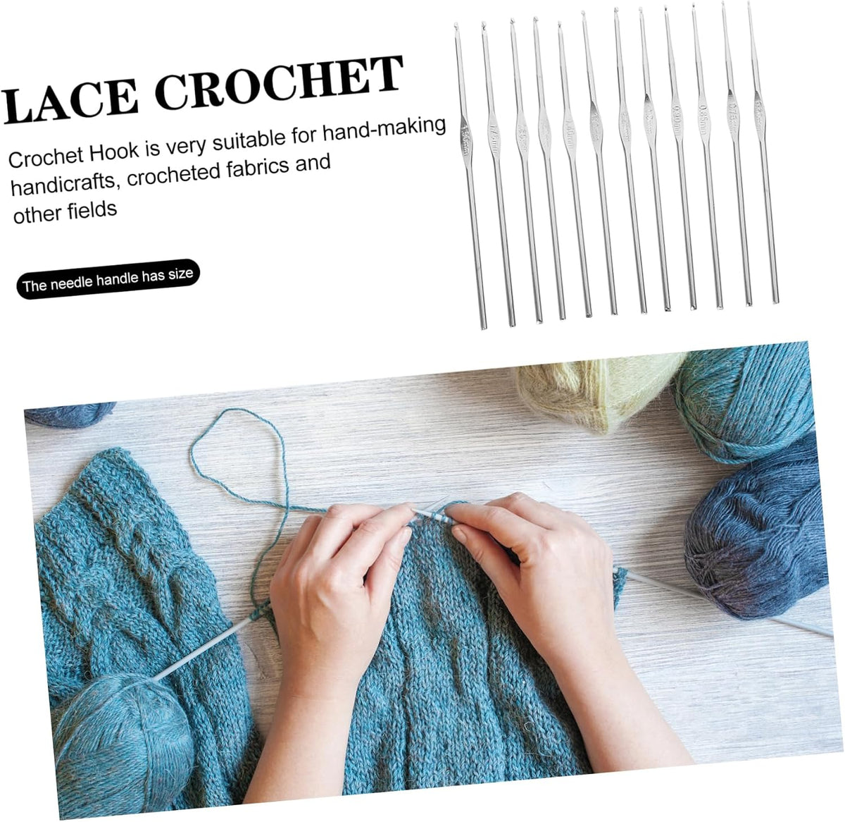 Winter Stainless Steel Crochet Hook Set for Sweaters and Yarn, 3 Sets