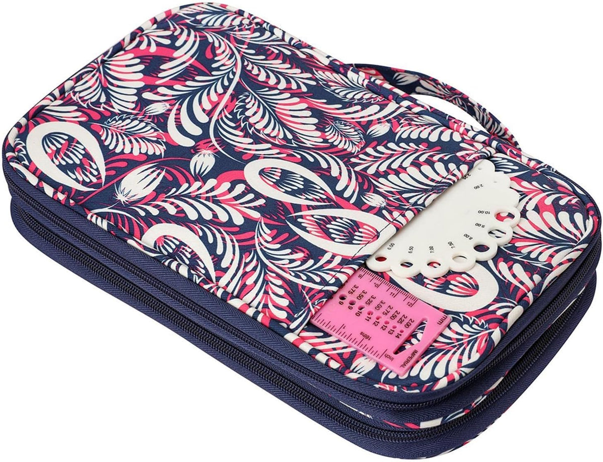 Crochet Hook Case Zipper Organizer Bag Knitting Accessories Storage