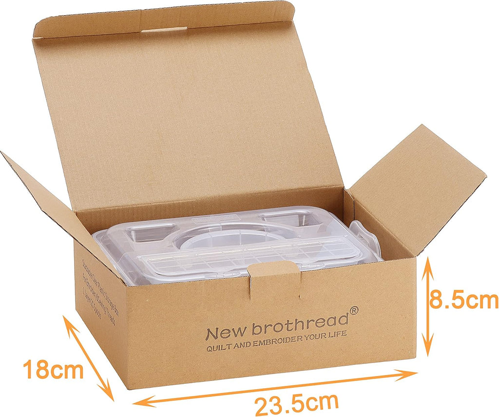 New brothread 1 Layer Stackable Clear Storage Box Organizer