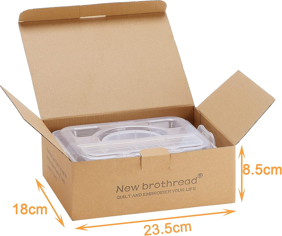 New brothread 1 Layer Stackable Clear Storage Box Organizer