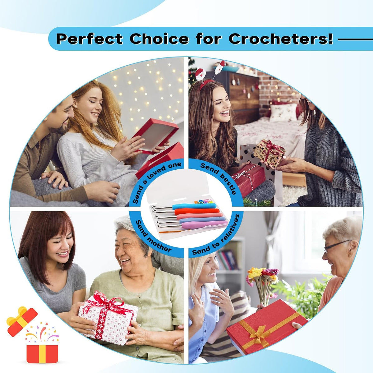 Mayboos 5 Sizes Crochet Hook Set, Large Crochet Hooks