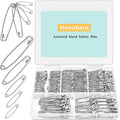 Huhuhero 365 Pack Silver Safety Pins Assorted, 5 Different Sizes Pin