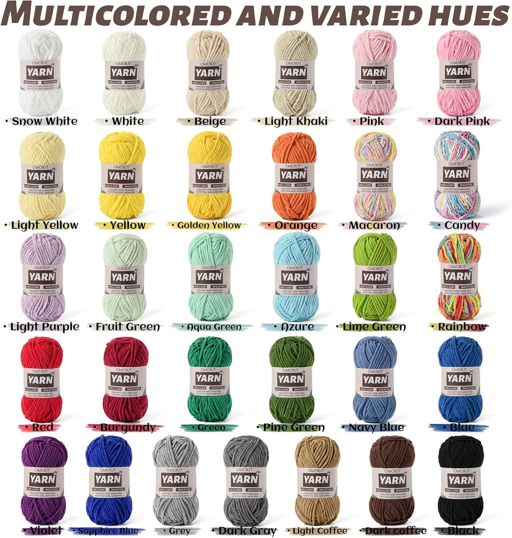 Fluffy Chenille Yarn for Crocheting - Baby Yarn for Crocheting Soft