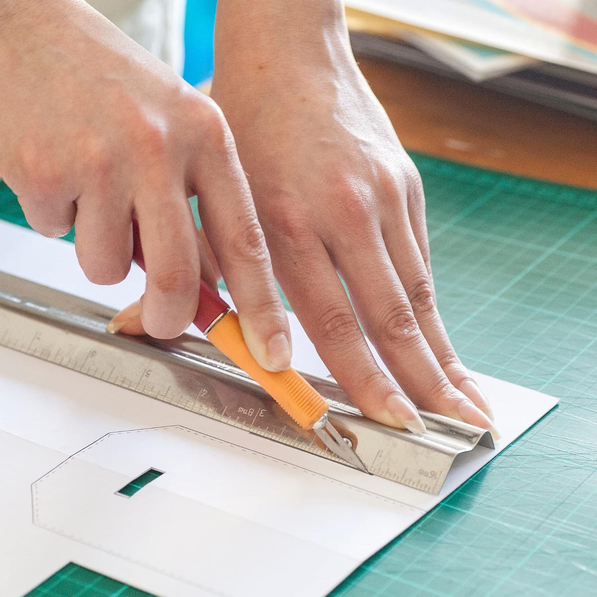 MECCANIXITY 6" x 8" Cutting Mats, 2 Pack Rotary Fabric Mat Self
