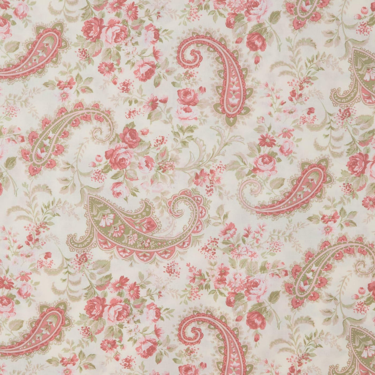 Hobby Lobby Rose Paisley Cotton Calico Fabric, 2 Yards