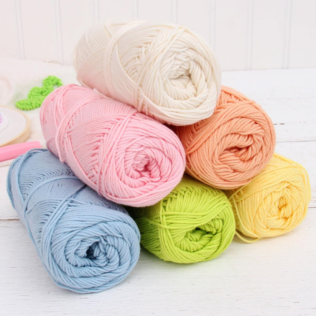 ThreadArt Cotton Crochet Yarn, Fine #2 Sport, 165yd, Teal 3539