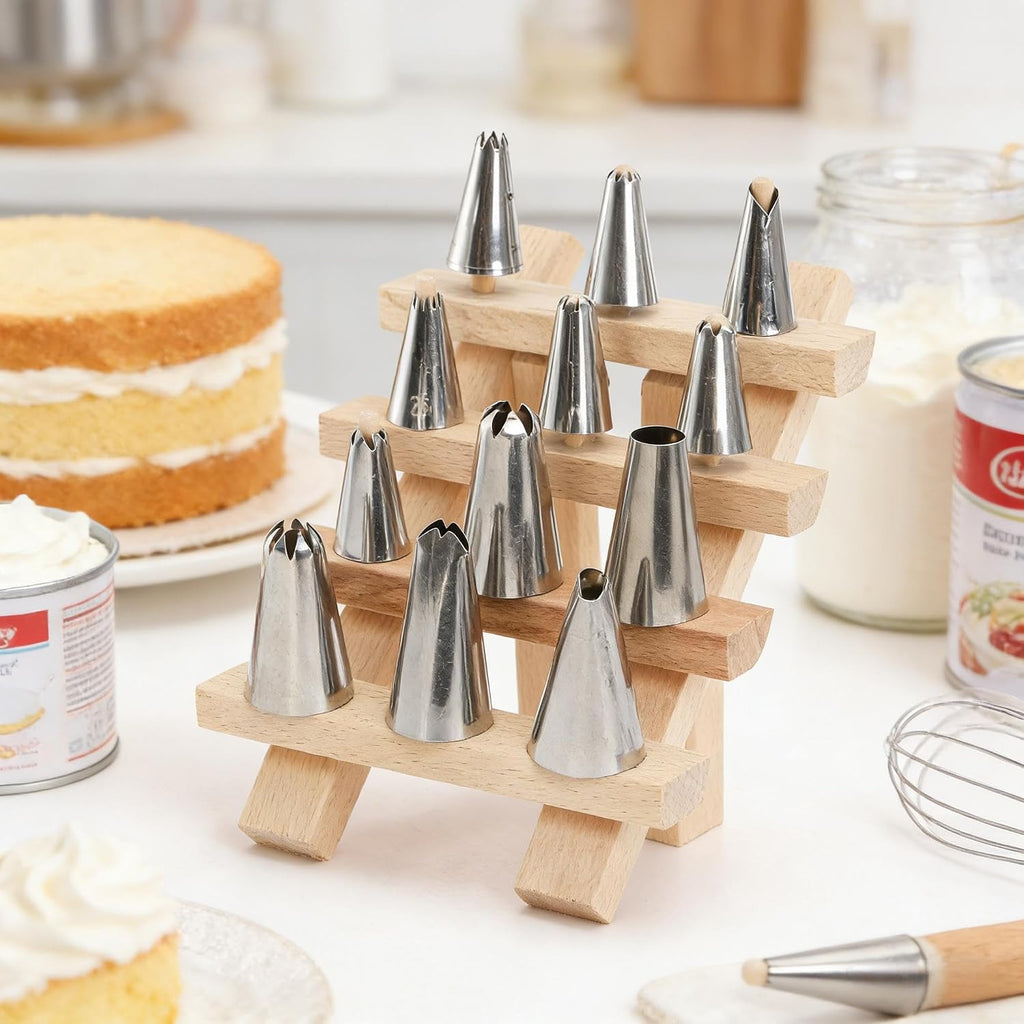 Tosnail 2 Pack 12 Spools Wooden Thread Holder, Small Thread Racks