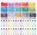 450 Pcs 32mm Small Safety Pins - 15 Colors Nickel Plated Steel