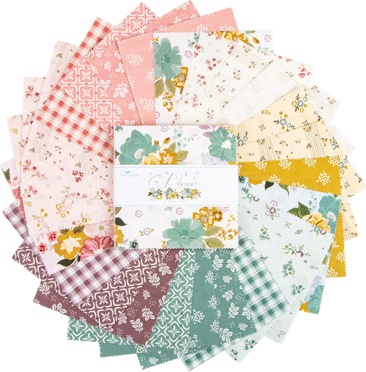 Sandy Gervais Renew 5" Stacker 42 5-inch Squares Charm Pack Riley