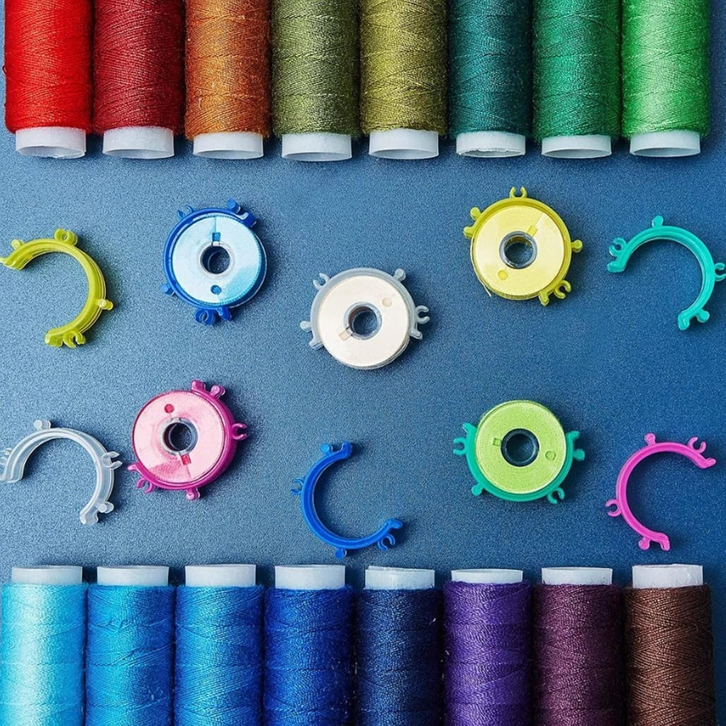 Joyangy 80-Pack Bobbin Clips, Plastic Thread Holder for Embroidery
