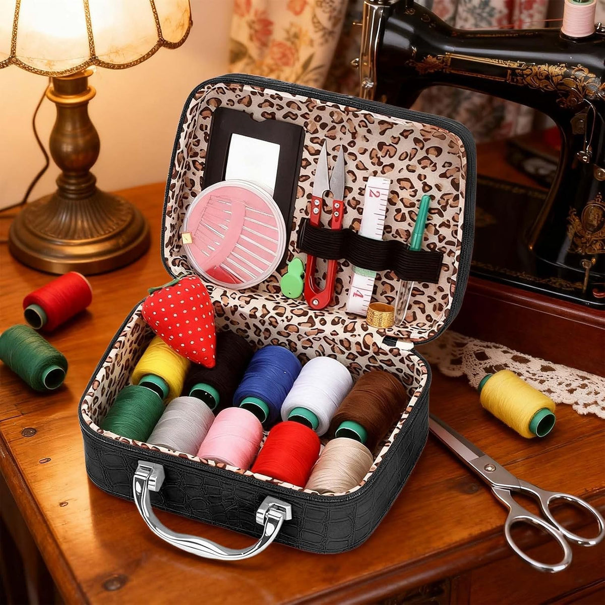 KELINFONG Sewing Kit for Adults, Needle and Thread Kit with Measure