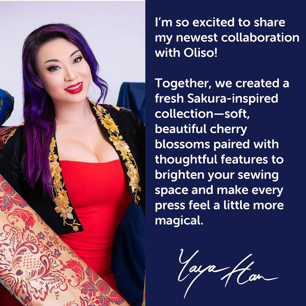 oliso Yaya Han Pressing Cloth for Ironing - Cherry Blossom 24x18