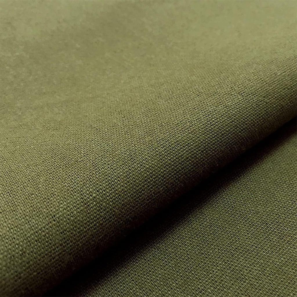 Muslin Linen Embroidery Fabric 21 by 62-Inch Olive Green