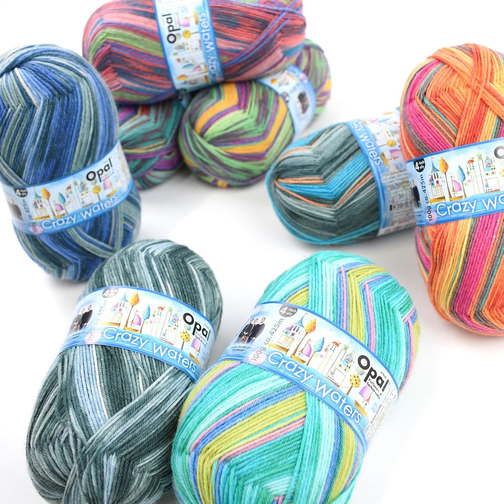 Opal 4-Ply Sock Yarn, Crazy Waters Collection