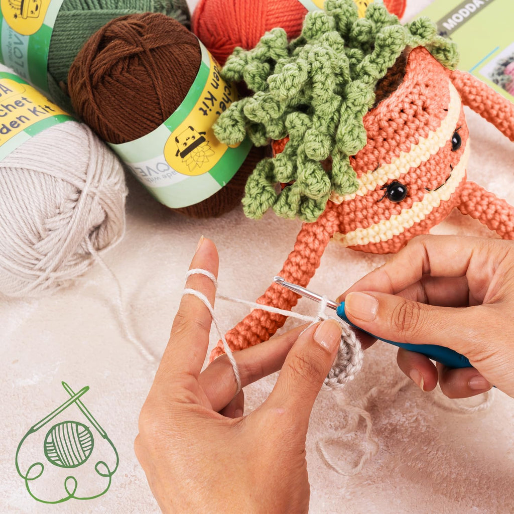 MODDA Crochet Kit for Beginners - Beginner Crochet Starter Kit with