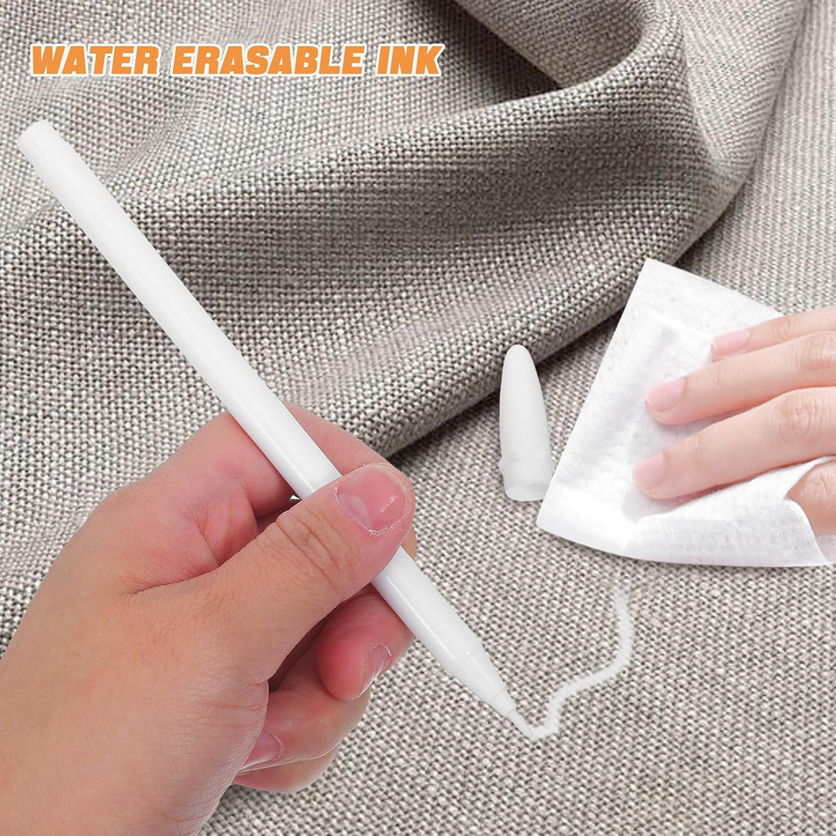 10pcs White Washable Fabric Marking Pens for Sewing Clothes, Set