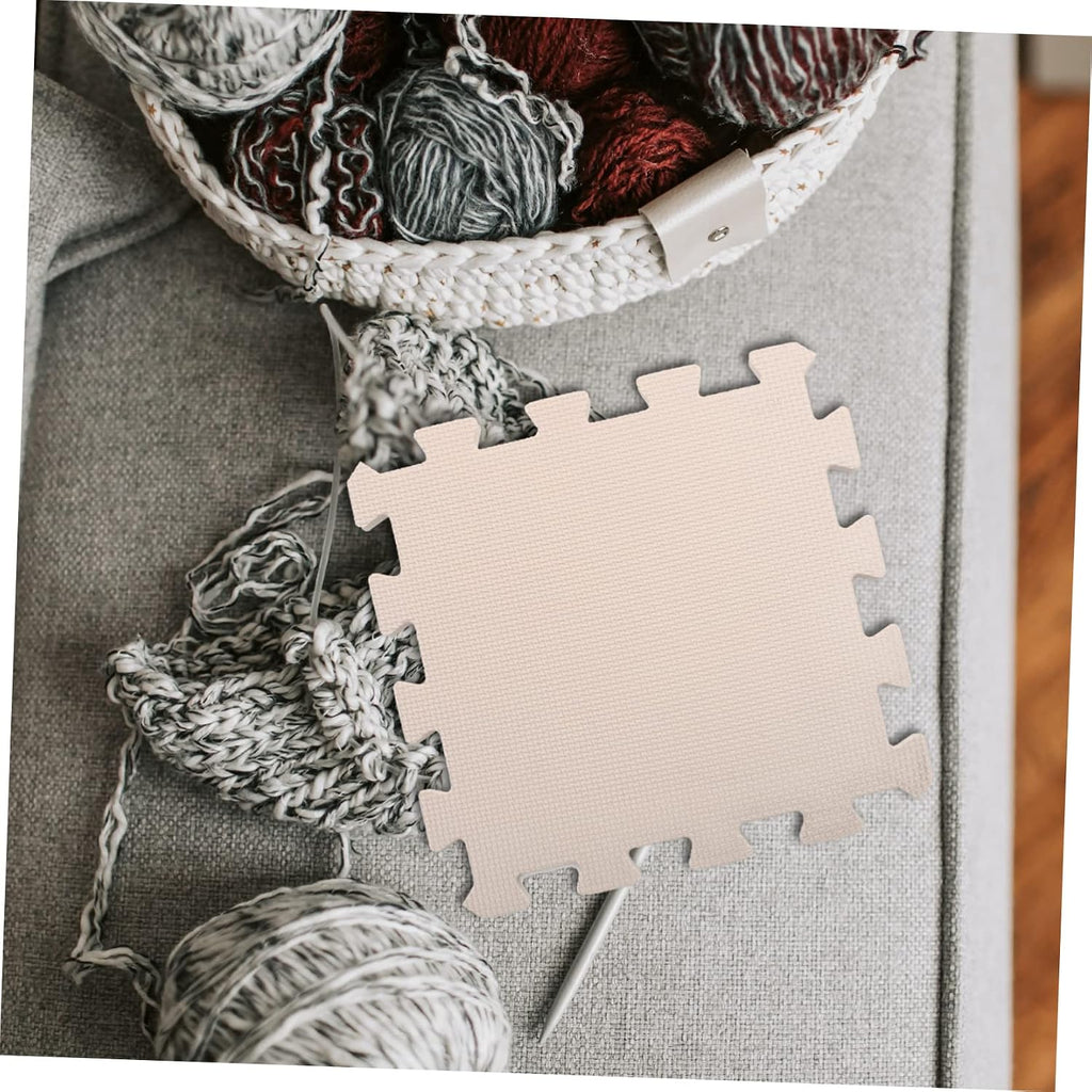 9 Piece Beige Foam Knitting Blocking Mat Replacement Set