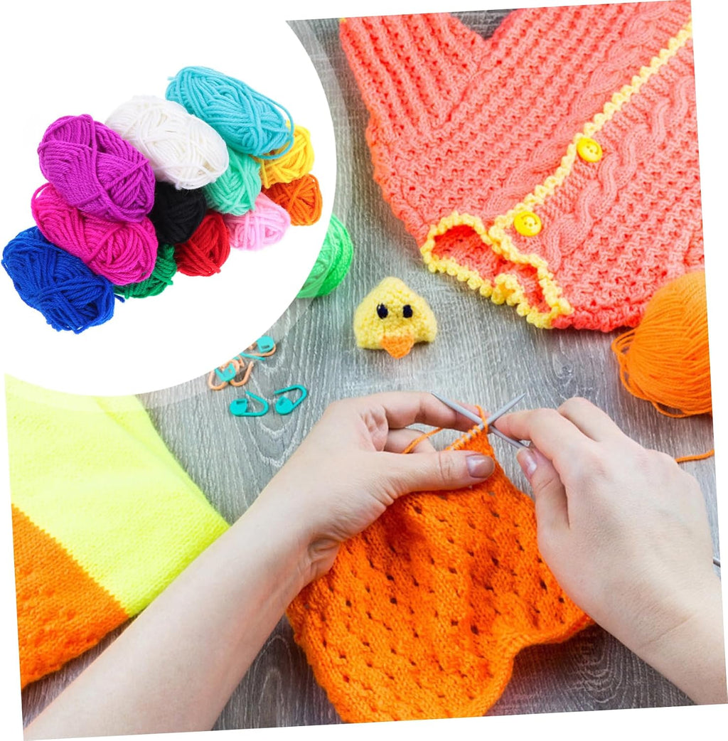 Acrylic Yarn 12 Rolls 10g 12 Colors Crochet Knitting Wool Xmas