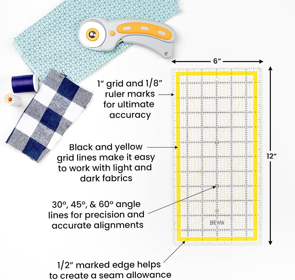 W.A. Portman Rotating Self-Healing Cutting Mat with 6”x12” Quilting