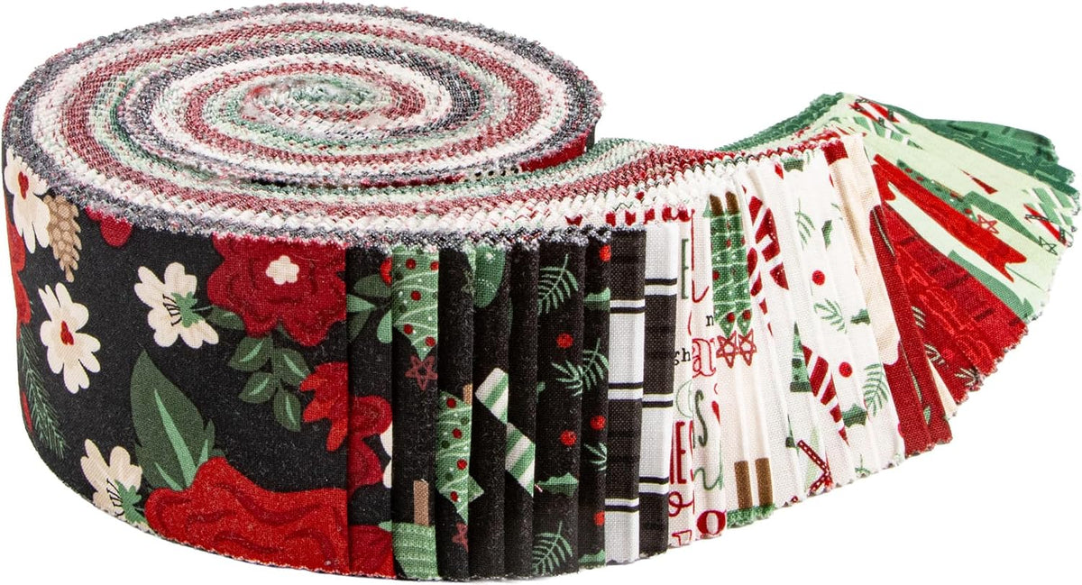 Traci Reed Evergreen Wishes Rolie Polie 40 2.5-inch Strips Jelly Roll