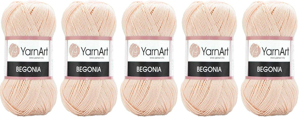 Yarn Art Begonia 100% Mercerized Cotton, Lot of 5 Skein (Pack),Total