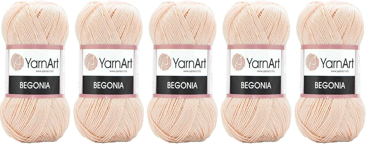 Yarn Art Begonia 100% Mercerized Cotton, Lot of 5 Skein (Pack),Total