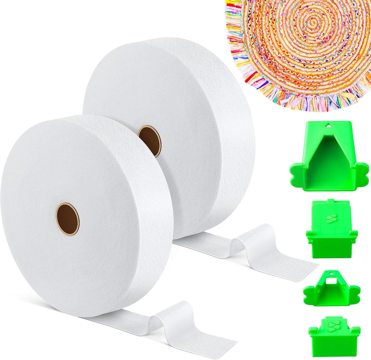 Ceoighe 2 Roll Jelly Roll Batting Strips with Tube Maker, 2 1/4"