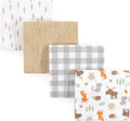 Hudson Baby Unisex Baby Cotton Flannel Receiving Blankets, Woodland