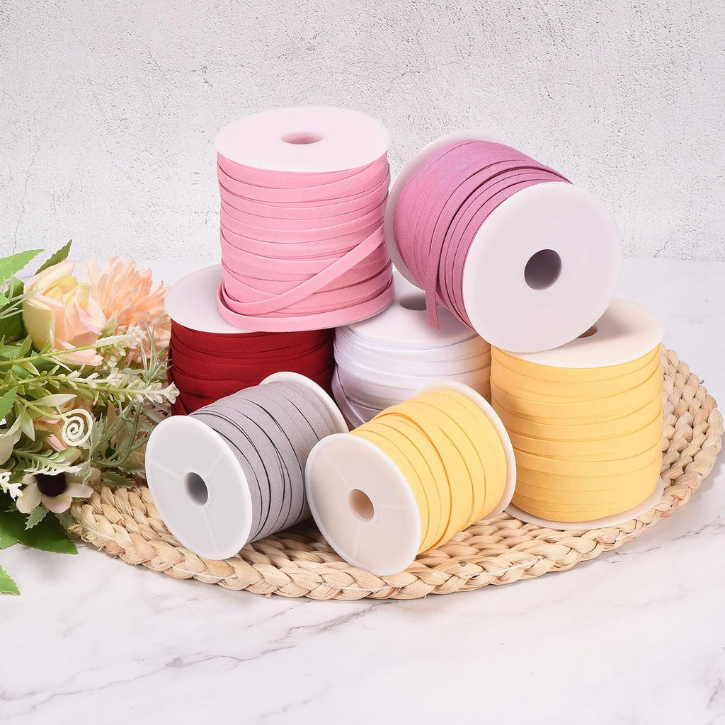 MECCANIXITY 1 Inch Single Fold Bias Tape Khaki 25 Yards