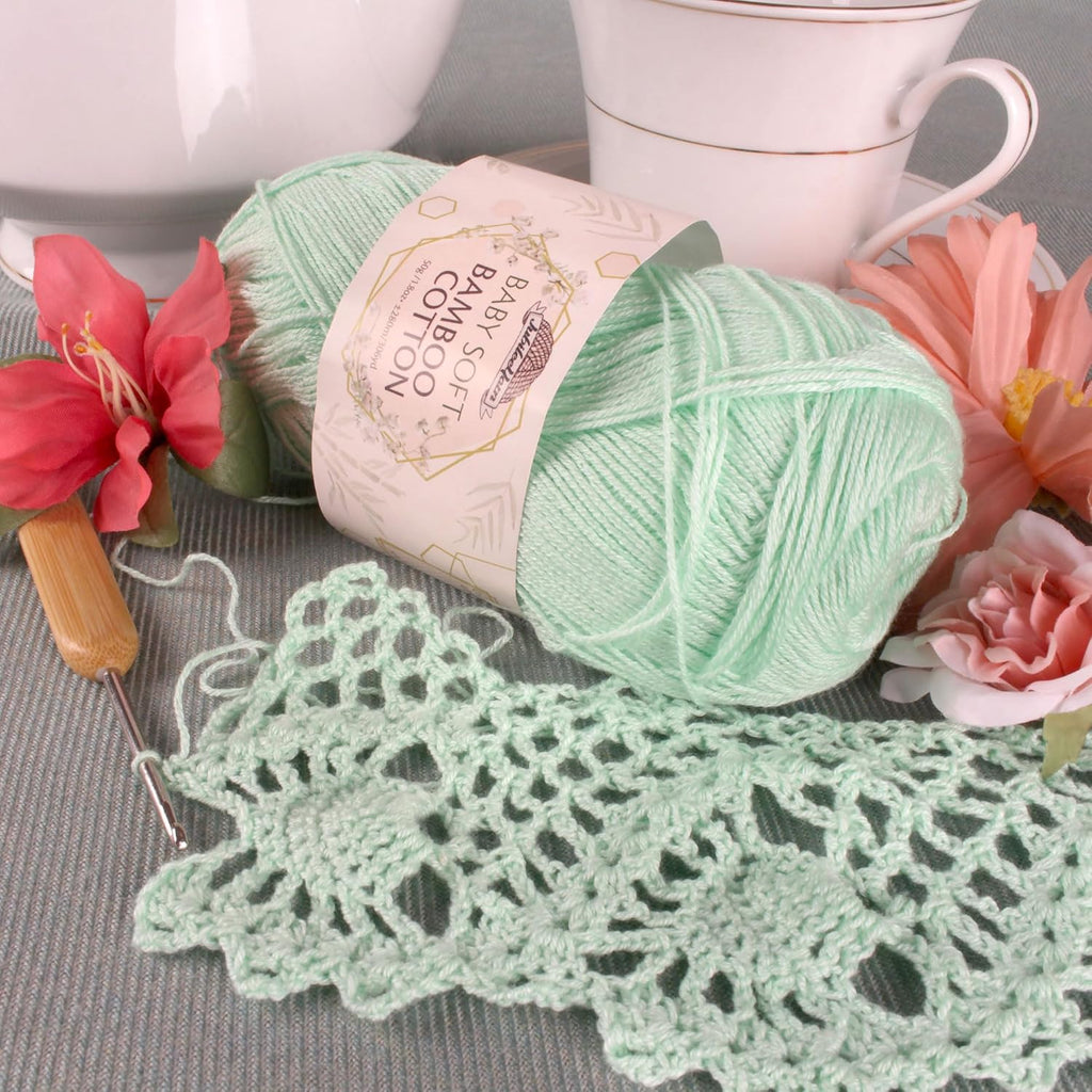 JubileeYarn Baby Soft Bamboo Cotton Yarn - Caffé Mocha - 4 Skeins